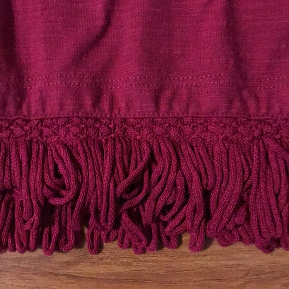 Raspberry fringed tunic - Picture 4 of 6